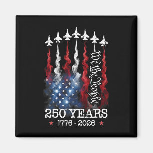 Vintage 250 Jahre 1776-2026 Flagge USA-Kampfjets Magnet