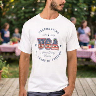 Vintage 250 Jahre 4. Juli Familien-T-Shirt T-Shirt