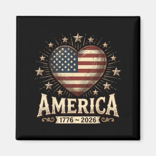 Vintage 250 Jahre Patriotisch USA 250. Geburtstag Magnet