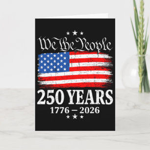 Vintage 250 Jahre USA-Flagge 1776-2026 250. Geburt Karte