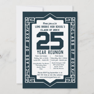 Vintage 25-jährige Wiedersehen "Class of" Einladung
