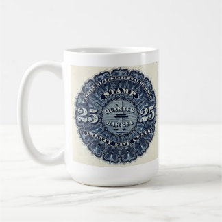 Vintage 25c Bier Revenue Briefmarke Tasse