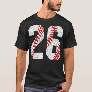 Vintage 26 Baseball Schnüre Baseball-Mutter-Jersey T-Shirt