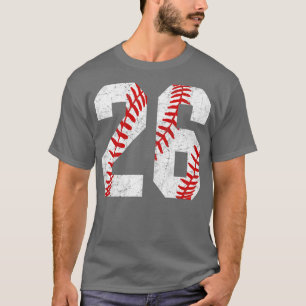 Vintage 26 Baseball Schnüre Baseball-Mutter-Jersey T-Shirt