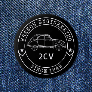 Vintage 2CV Oldtimer-Abzeichen für technische Exze Button