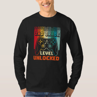 Vintage 2nd Grade Level Unlocked Video Game Back t T-Shirt