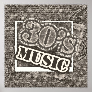 Vintage 30er-Jahre-Musik - Poster
