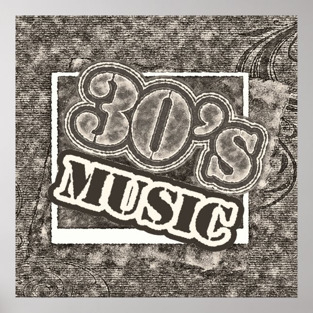 Vintage 30er-Jahre-Musik - Poster (Vorne)