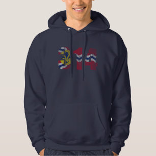 Vintage 314 St. Louis Flagge Missouri Hoodie