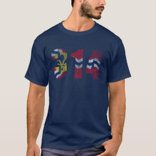 Vintage 314 St. Louis Flagge Missouri T-Shirt