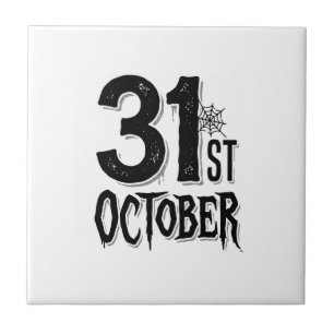 Vintage 31. Oktober Halloween-Schrifttyp-Design_1 Fliese