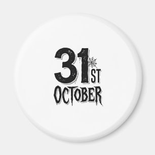 Vintage 31. Oktober Halloween-Schrifttyp-Design_1 Magnet