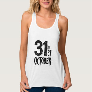Vintage 31. Oktober Halloween-Schrifttyp-Design_1 Tank Top