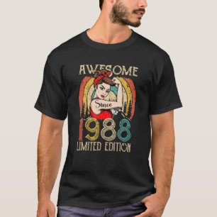 Vintage 34-jährige Geburtstagsgeschenke für Frauen T-Shirt