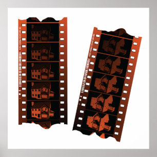 Vintage 35mm Negativfilmstreifen Poster