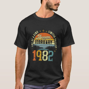 Vintage 40. Geburtstag Awesome seit Februar 1982 T-Shirt
