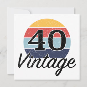 Vintage 40. Geburtstag Sonnenuntergang Karte