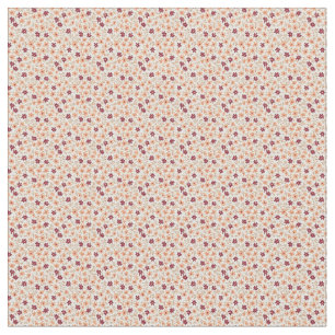 Vintage 40er Jahre Soft Peach & Taupe Utility Bloo Stoff