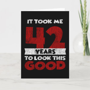Vintage 42 Jahre alte lustige Geschenke zum 42. Ge Karte