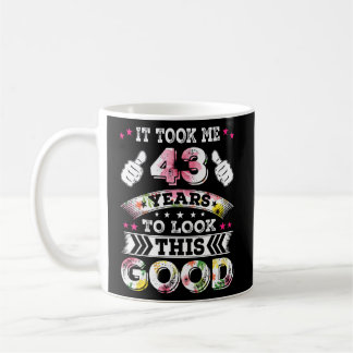 Vintage 43 dreiundvierzig Jahre alt Happy 43. Gebu Kaffeetasse