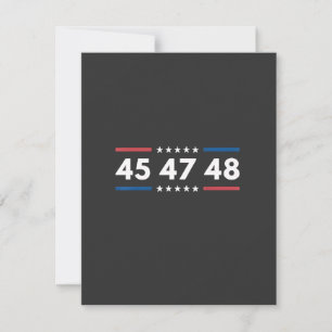 Vintage 45 47 48 Trompete 2024 USA-Flagge Präsiden Einladung