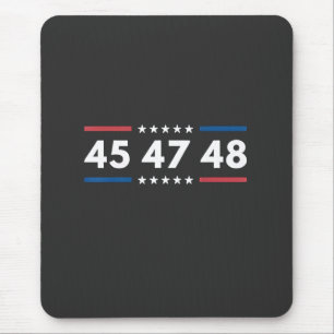 Vintage 45 47 48 Trompete 2024 USA-Flagge Präsiden Mousepad