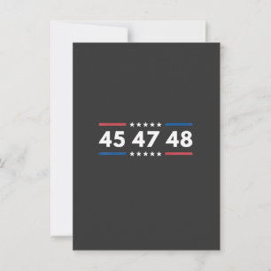 Vintage 45 47 48 Trump 2024 USA-Flagge Präsident Einladung