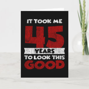 Vintage 45 Jahre alte lustige Geschenke zum 45. Ge Karte