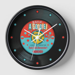 Vintage 45-pm-Schallplattenuhr - "Retro-Stil" Uhr