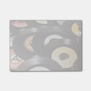Vintage 45er-Schallplatten Post-it Klebezettel