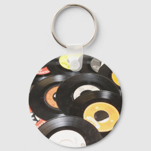 Vintage 45er-Schallplatten Schlüsselanhänger