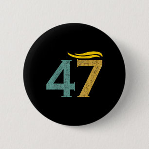 Vintage 47 Trump Haar 1 Button