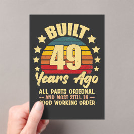 Vintage 49. Geburtstag Vor 49 Jahren Gebaut Lustig Acryleinladungen