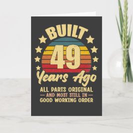 Vintage 49. Geburtstag Vor 49 Jahren Gebaut Lustig Karte