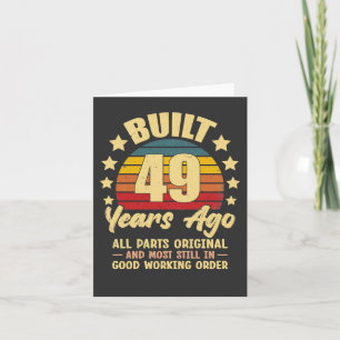 Vintage 49. Geburtstag Vor 49 Jahren Gebaut Lustig Karte