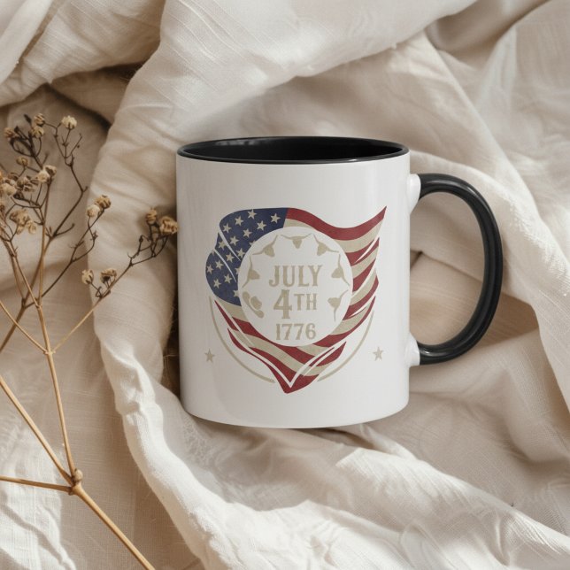 Vintage 4. Juli 1776 Flaggen Schild Tasse (Von Creator hochgeladen)