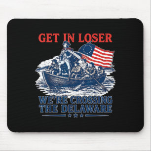 Vintage 4. Juli beim Überqueren des Delaware Mousepad