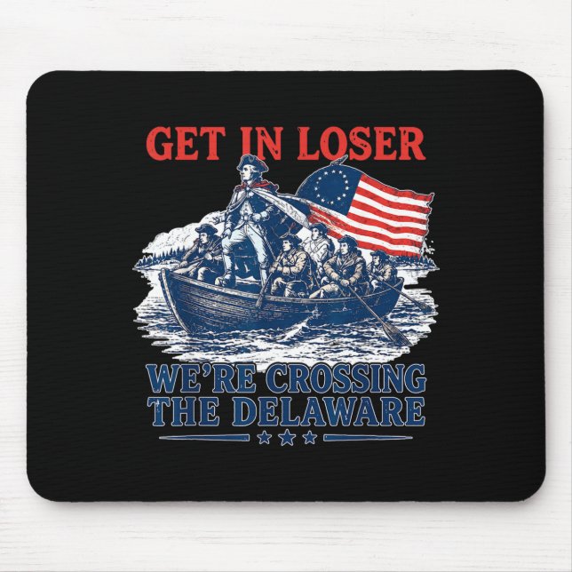 Vintage 4. Juli beim Überqueren des Delaware Mousepad (Vorne)