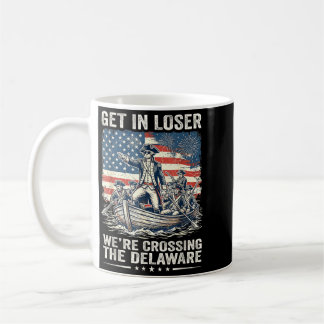Vintage 4. Juli Einlass beim Überqueren des Delawa Kaffeetasse