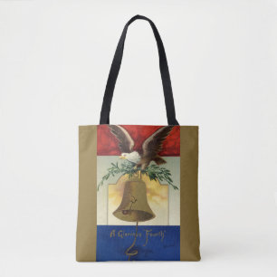 Vintage 4. Juli mit Adler und Freiheitsglocke