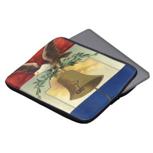 Vintage 4. Juli mit Adler und Freiheitsglocke Laptopschutzhülle
