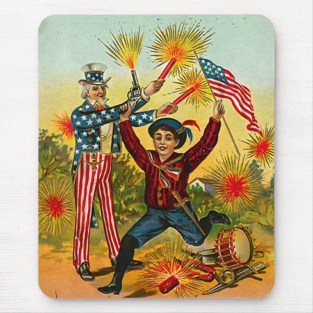 Vintage 4. Juli Mousepad (Vorne)