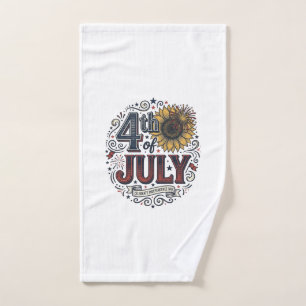 Vintage 4. Juli Patriotischer Sonnenblumen-Shirt D Handtuch