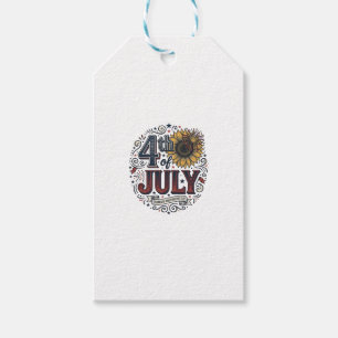 Vintage 4. Juli patriotisches Sonnenblumen-Shirt D Geschenkanhänger
