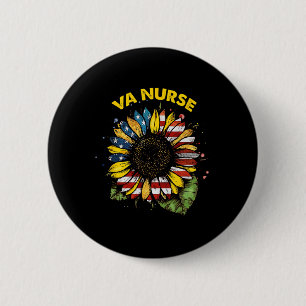 Vintage 4. Juli VA-Krankenschwester Patriotisch Ec Button