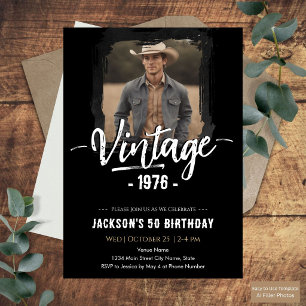 Vintage 50. Geburtstag Einladung