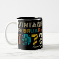 Vintage 50. Geburtstag Februar 1972