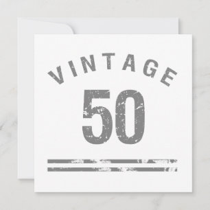 Vintage 50. Geburtstag Karte