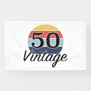 Vintage 50. Geburtstag Sonnenuntergang Banner
