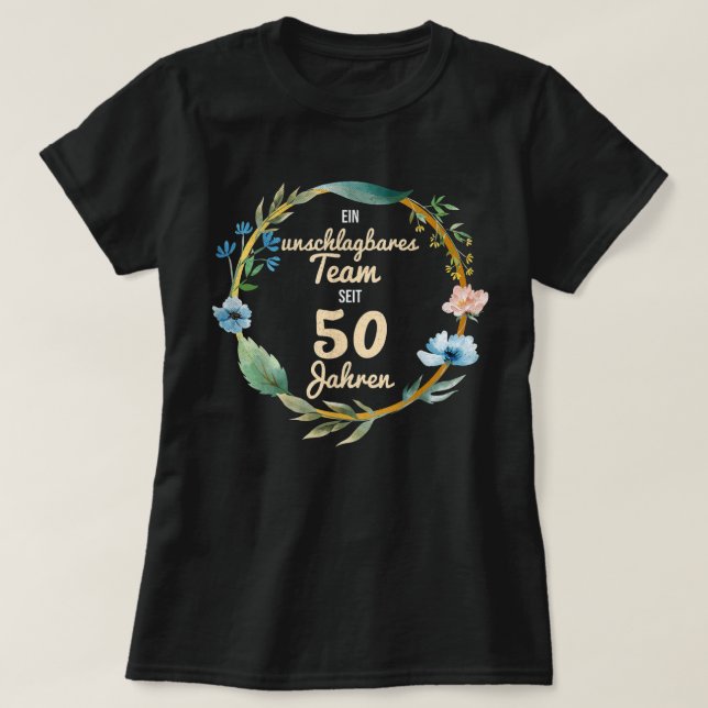 Vintage 50. Goldwochenjubiläum Golden Weddi T-Shirt (Design vorne)